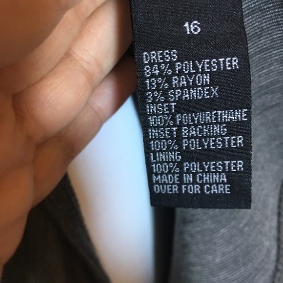 BCX Girl Dress Gray & Black Faux Leather Laser Cut - Picture 5 of 8